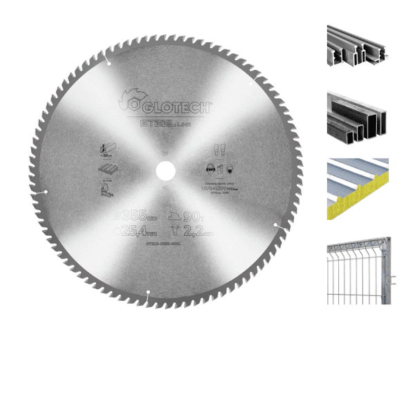 Tarcza do stali 355x25,4x2,2 90z Glotech